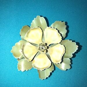 1950's Enameled Flower Brooch